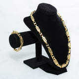 Men's Limited Gold Necklace & Bracelet Set in Stainless Steel #SSM-NB25