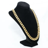 Men's Cuban Link Gold Necklace in Stainless Steel #SSM-N32