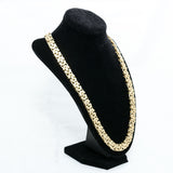 Men's Byzantine Gold Necklace & Bracelet Set in Stainless Steel #SSM-NB02