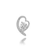 Stone Bearing Heart Pendant in Sterling Silver #STW-P05